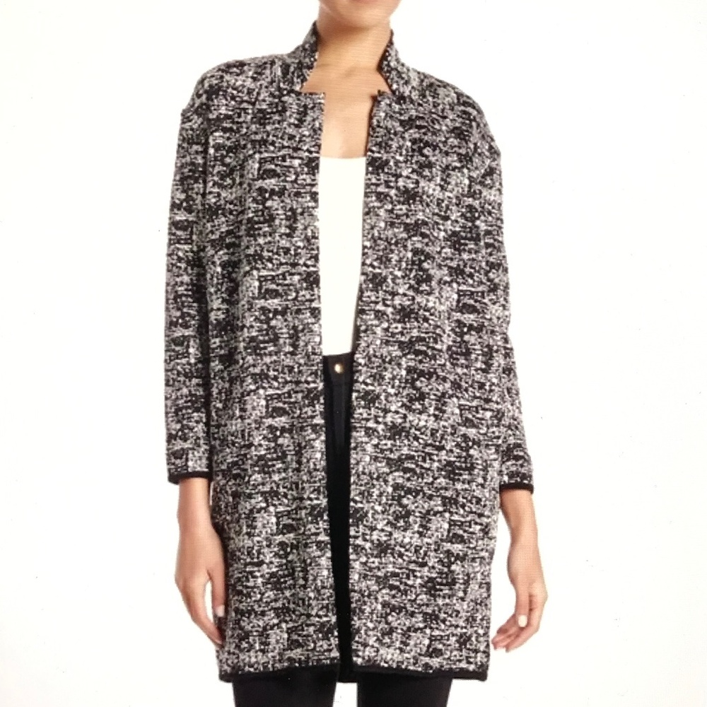 PHILOSOPHY Cardigan Sweater Open Front Coat Ponte Knit Women’s Size Large NWT